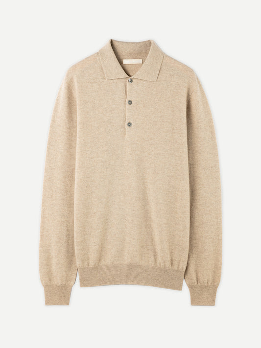 Organic Color Essential Cashmere Polo Sweater