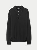 Black sweater with collar on a light gray background  #color_black