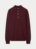 Zinfandel Polo Sweater in Cashmere for Men | GOBI US #color_zinfandel