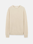 Men's Organic Cashmere Crewneck Sweater White - Gobi Cashmere #color_off-white