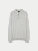 Men's Cashmere Silk Polo Vapor Blue - Gobi Cashmere #color_vapor-blue