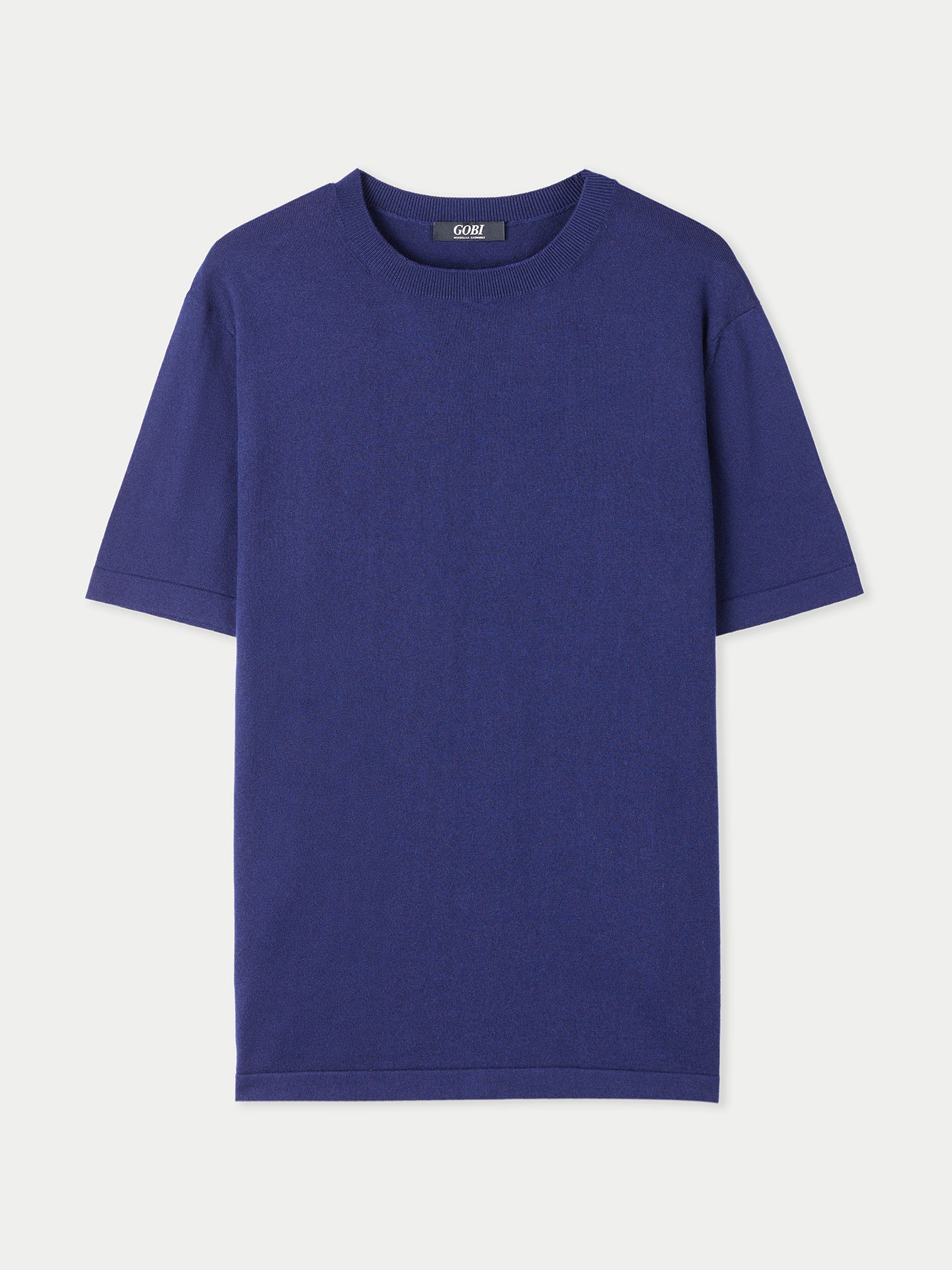 Men's Cotton Silk Cashmere Blend T-shirt Navy - Gobi Cashmere