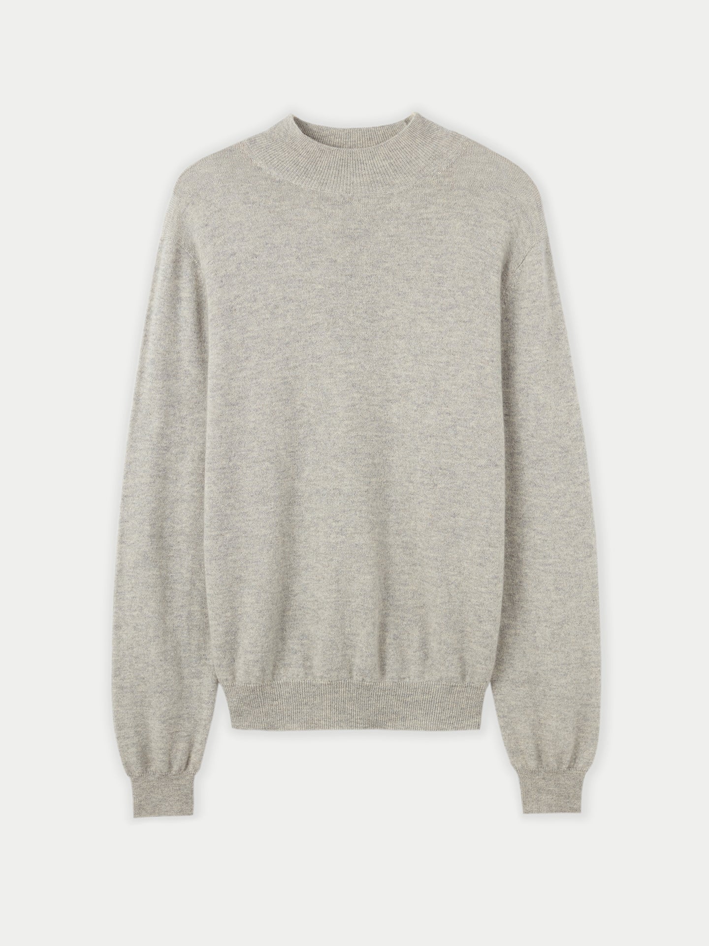 Men's Cashmere Mock Neck Sweater Gray - Gobi Cashmere