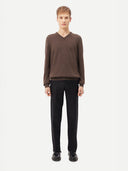Men‚Äôs Essential Cashmere V-Neck Sweater Cocoa | GOBI US #color_cocoa