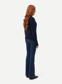 Women’s Cashmere V-Neck Cardigan Navy | GOBI US #color_navy