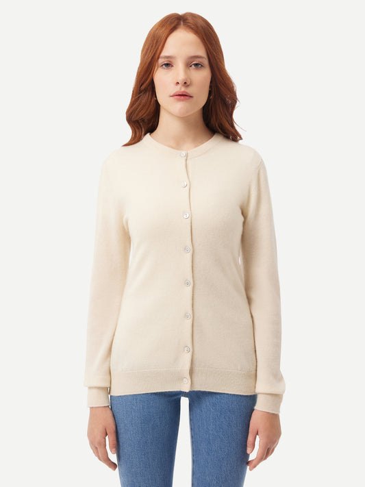 Cashmere Crew Neck Cardigan