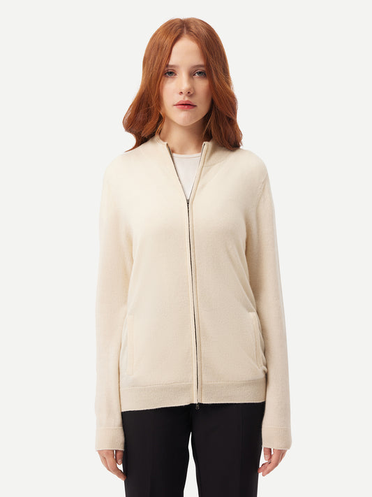 Full-Zip Cashmere Cardigan