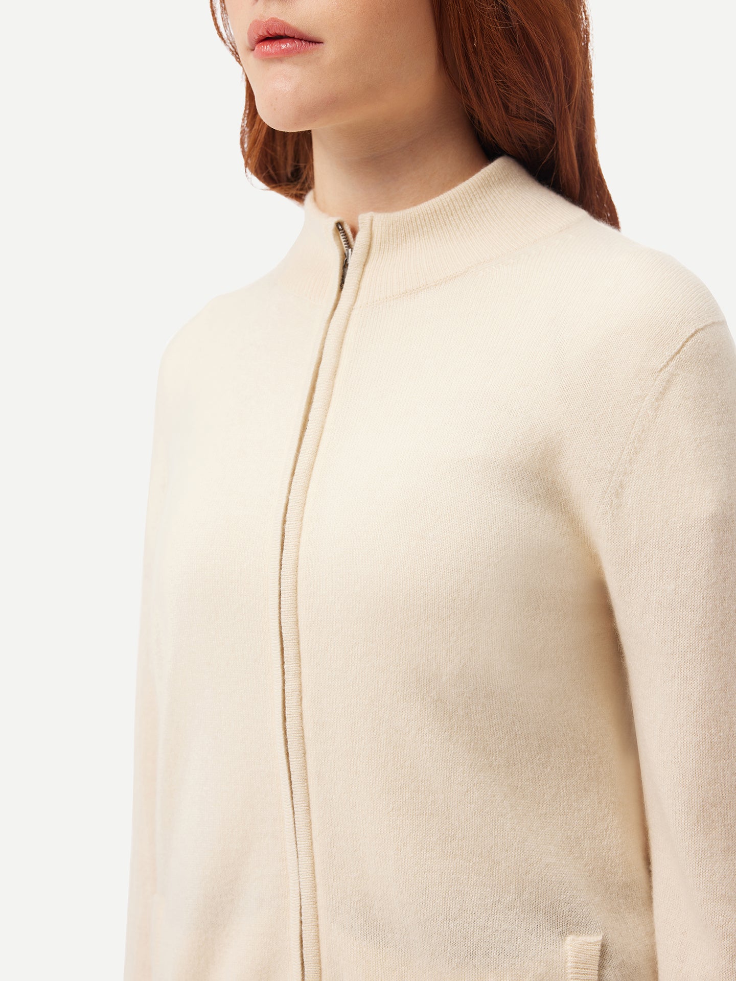 Full-Zip Cashmere Cardigan