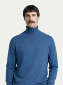 Essential Turtleneck Cashmere Sweater Bijou Blue - Gobi Cashmere #color_bijou-blue