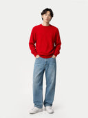 Essential Crewneck Cashmere Sweater Haute Red - Gobi Cashmere #color_haute-red