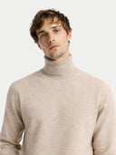 Organic Color Essential Turtleneck Cashmere Sweater Warm Grey - Gobi Cashmere #color_warm-grey