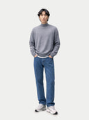 Timeless Mock Neck Cashmere Sweater Dim Gray - Gobi Cashmere #color_dim-gray