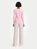 Essential Cashmere V-Neck Sweater Orchid Smoke - Gobi Cashmere #color_orchid-smoke