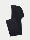 Black scarf folded on a light gray background #color_black