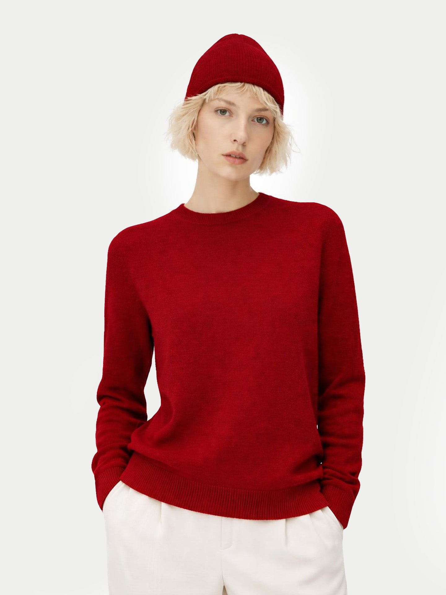 $99 Cashmere Hat & Sweater Cabernet - Gobi Cashmere