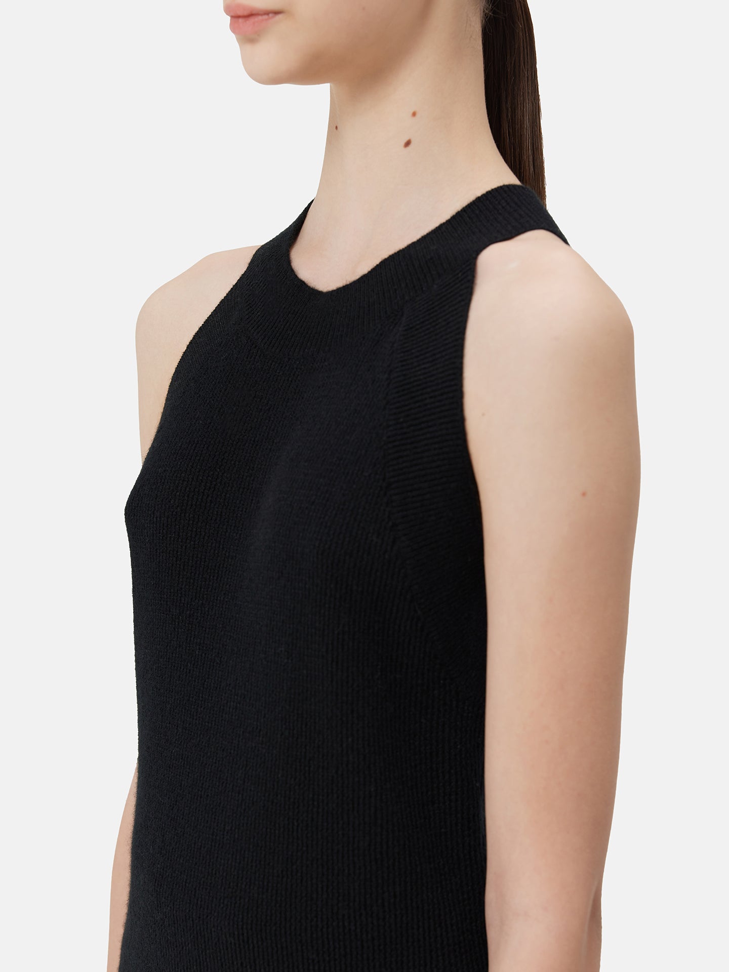 Women's Sleeveless Cashmere Top Black - Gobi Cashmere