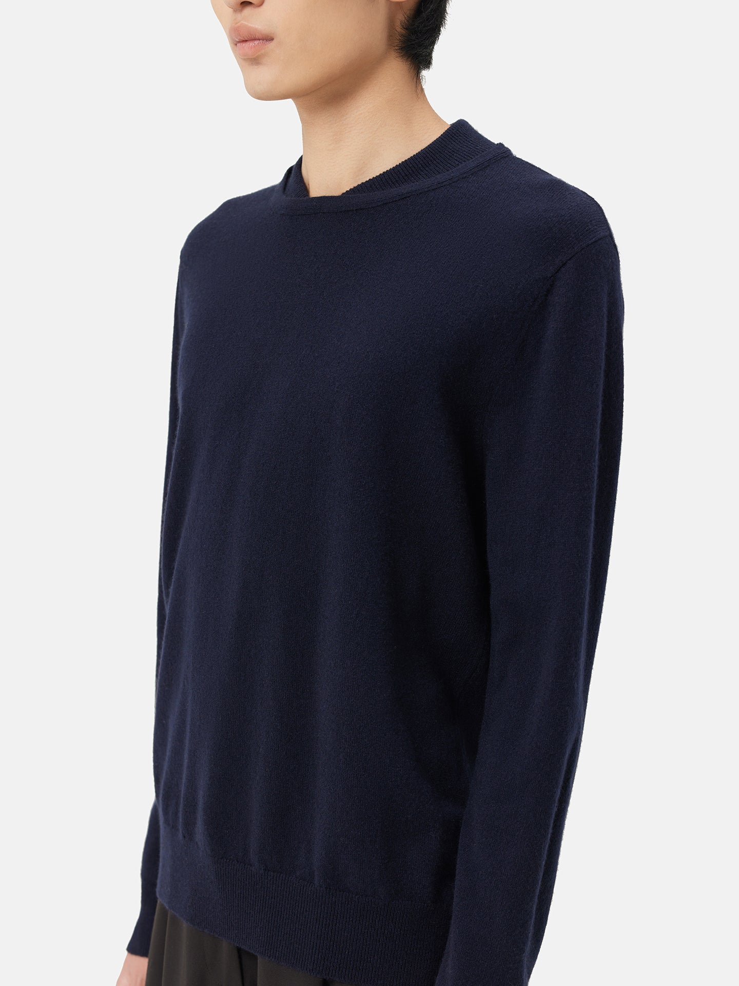 Double-Neckline Cashmere Sweater