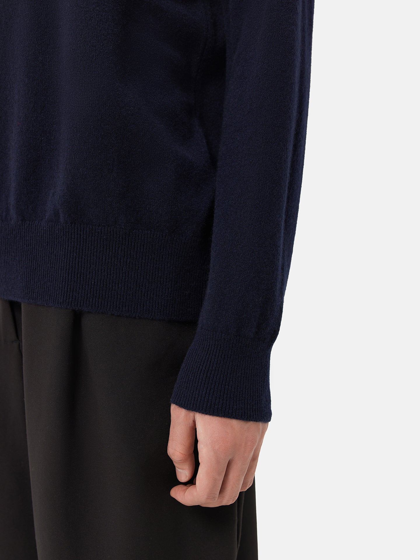 Double-Neckline Cashmere Sweater