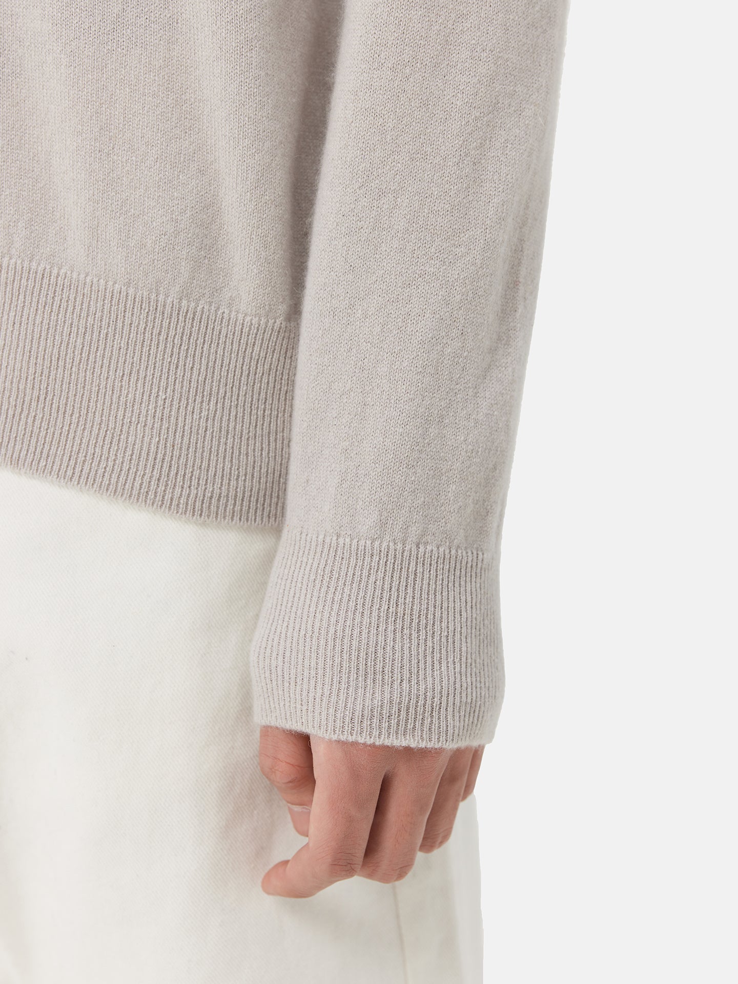 Men's Double-Neckline Cashmere Sweater Wind Chime - Gobi Cashmere