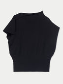 Black sleeveless top on a light gray background #color_black