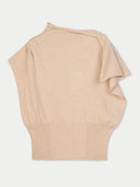Beige sleeveless top on a white background #color_beige