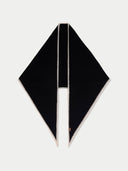 Black scarf with a white frame on a white background #color_black