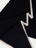 Close up of a black with white frame scarf #color_black