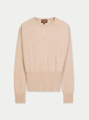 Beige crew neck sweater on a light gray background #color_beige