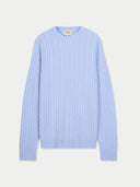Light blue ribbed sweater on a light gray background #color_light-blue