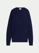 Navy blue sweater on a light gray background #color_navy