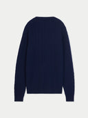 Navy blue sweater on a light gray background #color_navy