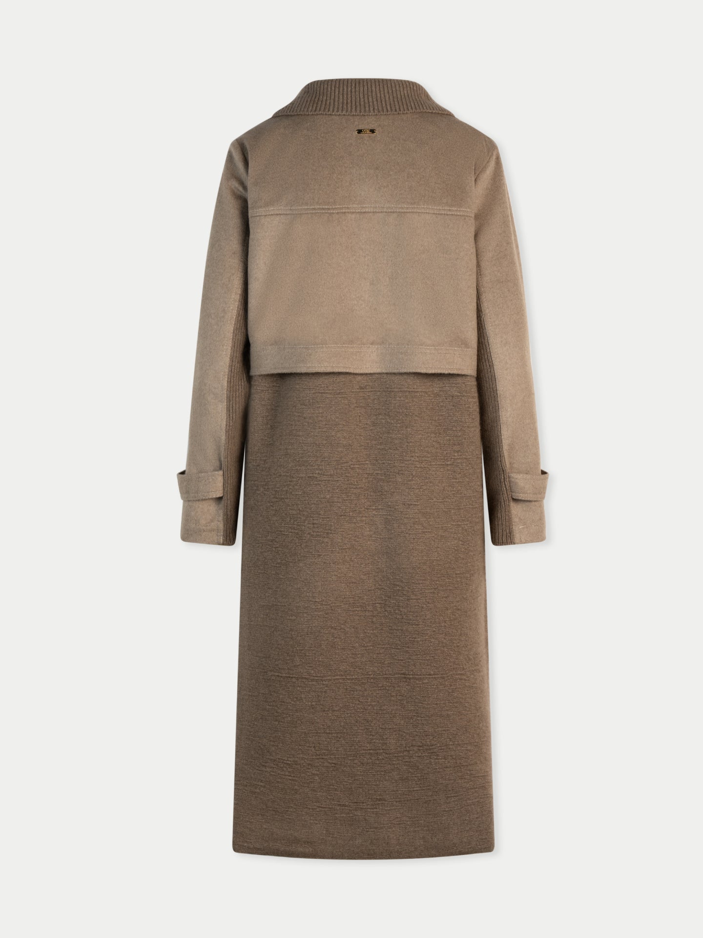 Women's Cashmere Notched-Lapel Cashmere Coat Taupe - Gobi Cashmere