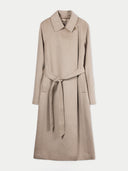 Beige coat with a belt on a white background #color_taupe