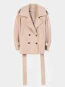 Beige short-length coat on a white background #color_taupe