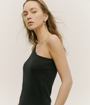 Shop women — GOBI Cashmere black one-shoulder knit top