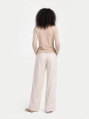 Organic Color Essential Cashmere Full-Zip Cardigan Beige - Gobi Cashmere #color_beige