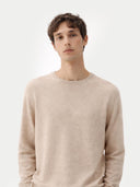 Organic Color Essential Crewneck Cashmere Sweater Warm Grey - Gobi Cashmere #color_warm-grey