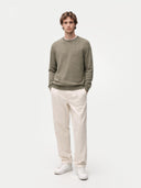 Essential Crewneck Cashmere Sweater Vetiver - Gobi Cashmere #color_vetiver
