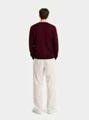 Essential Cashmere V-Neck Cardigan Zinfandel - Gobi Cashmere #color_zinfandel