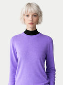 Essential Cashmere Crewneck Sweater Dusted Peri - Gobi Cashmere #color_dusted-peri