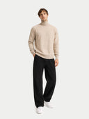 Organic Color Essential Turtleneck Cashmere Sweater Warm Grey - Gobi Cashmere #color_warm-grey