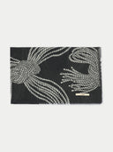 Black scarf with white rope pattern on a white background #color_coconut-milk