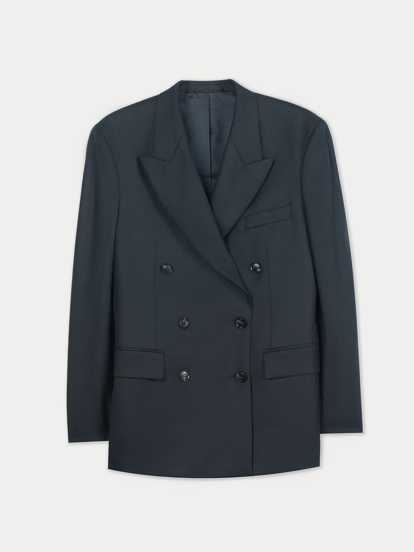 Double-Breasted Cashmere Suit Blazer