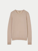 Essential Cashmere Crewneck Sweater Ivory White - Gobi Cashmere #color_ivory-white