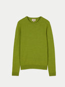 Essential Cashmere Crewneck Sweater Spinach Green - Gobi Cashmere #color_spinach-green