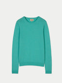 Teal sweater on a light gray background #color_holiday