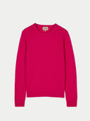 Essential Cashmere Crewneck Sweater Magenta - Gobi Cashmere #color_magenta