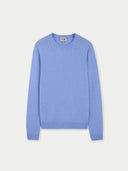 Essential Cashmere Crewneck Sweater Light Blue - Gobi Cashmere #color_light-blue