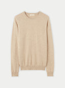 Organic Color Cashmere Essential Crewneck Sweater Warm Grey - Gobi Cashmere #color_warm-grey