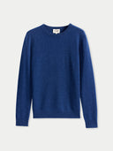 Women's Cashmere Essential Crew Neck Marine - Gobi Cashmere #color_navy-peony